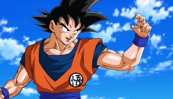 Goku in a Wing Chun style stance.