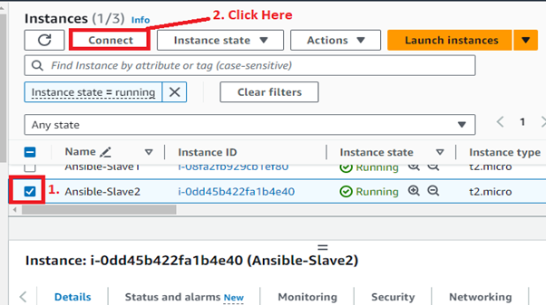 Select the “Ansible-Slave2” Here