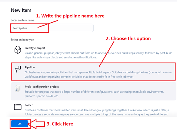 Create the New Pipeline