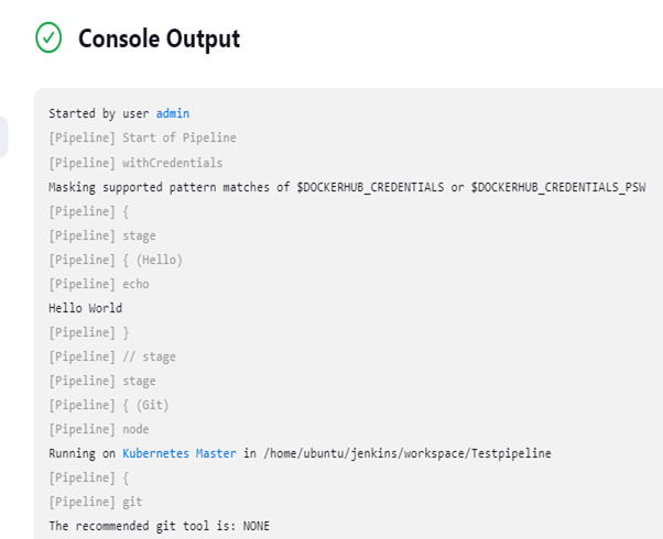 #7 Console Output Message