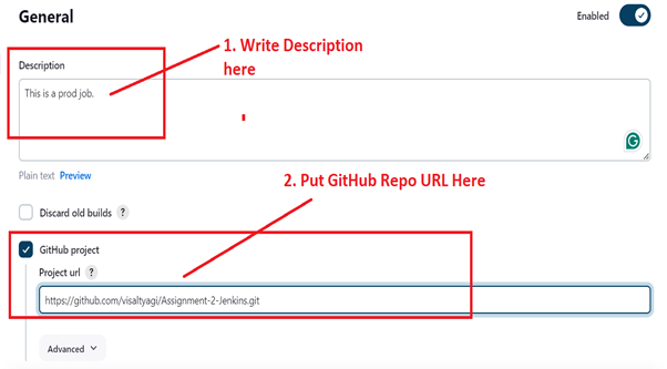 Choose Job Description & GitHub Project