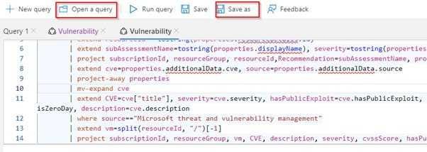 Save or Open a saved query in Azure Resource Graph Explorer