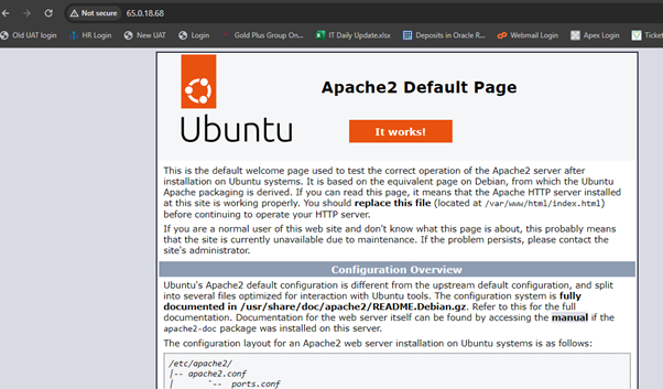 Apache2 Web Page