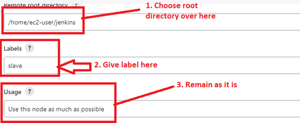 Choose Label & Root Directory