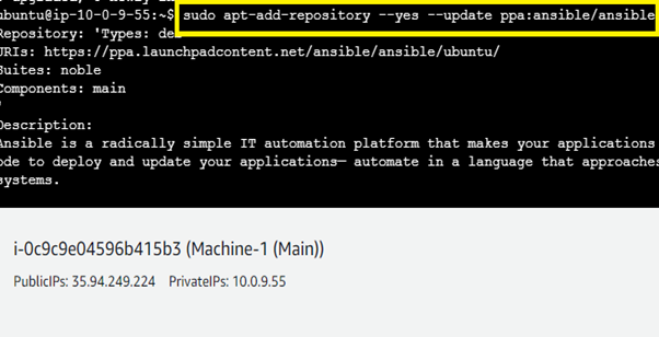 Add the Repository to Install the Ansible Tool