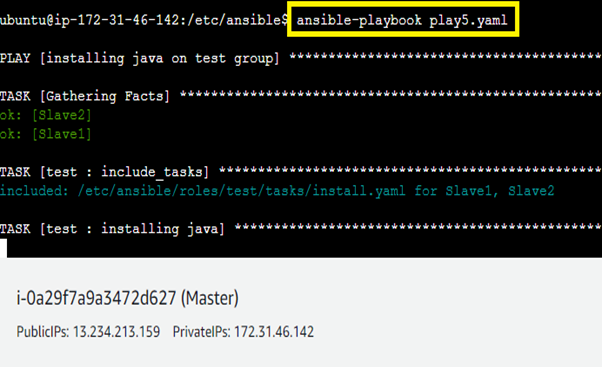 Execute the play5.yaml file