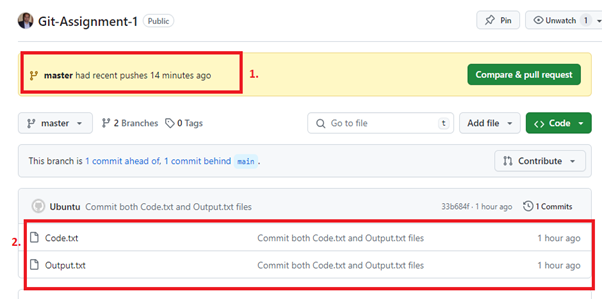 Master Successfully Pushed With Both Files