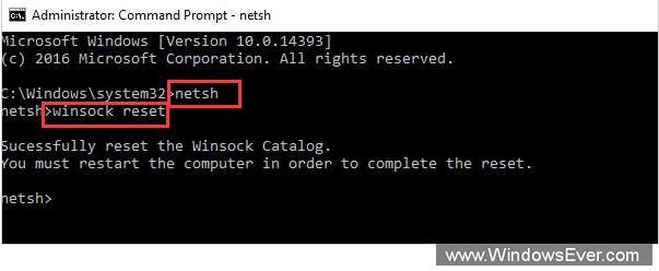 netsh prompt