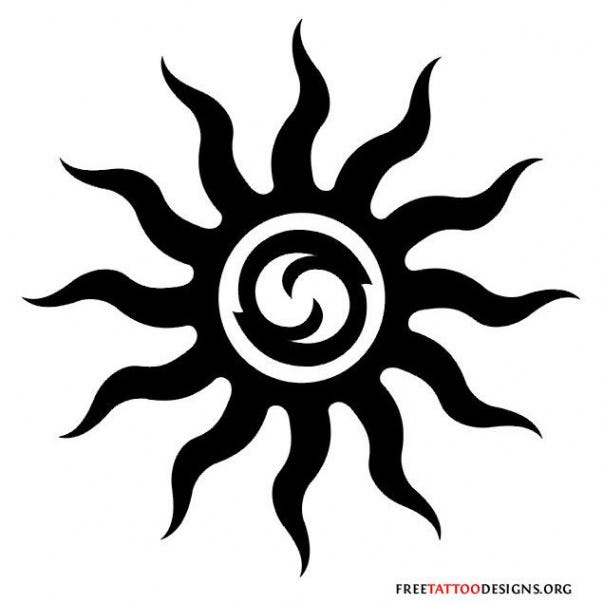 8 Sun Tattoos | Tribal Sun Tattoo Designs | Tatt | Sun ... - moon and sun tribal tattoobr /
