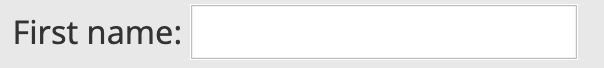 First name Input field