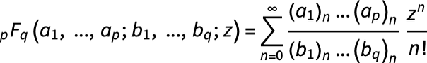 Generalized hypergeometric function pFq