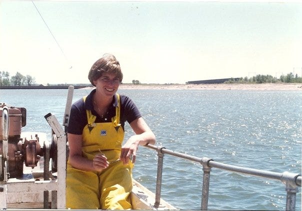 Mary was assigned to help a group in Duluth Harbor trawl for invasive River Ruffe
