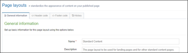 A TerminalFour page layout configuration screen.