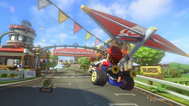 Flying in Mario Kart