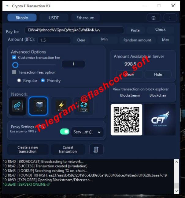 Flash USTD-BTC with Crypto F Transaction V3