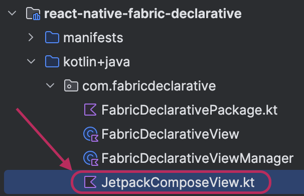 Location of the composable view file