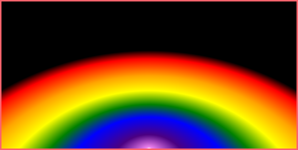 Try reversing the colors to create a more realistic rainbow and position as you want.