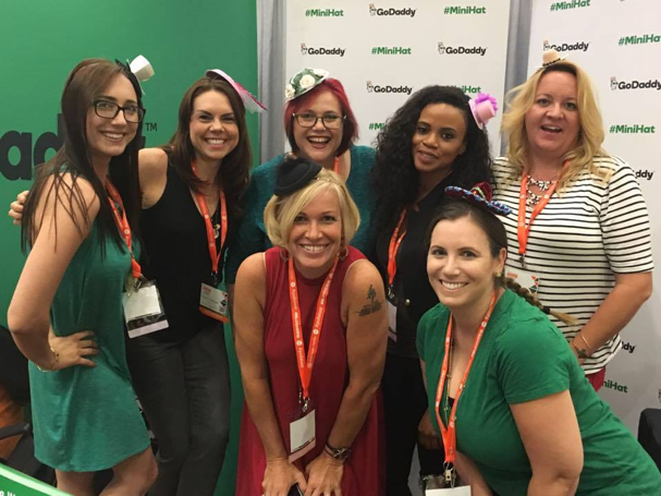 godaddy booth crew blogher16