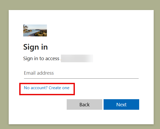 Image showing “Sign in” page