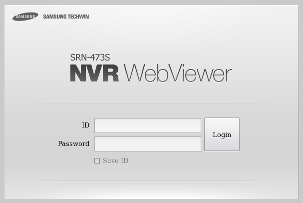 SRN-473s WebViewer sign in page