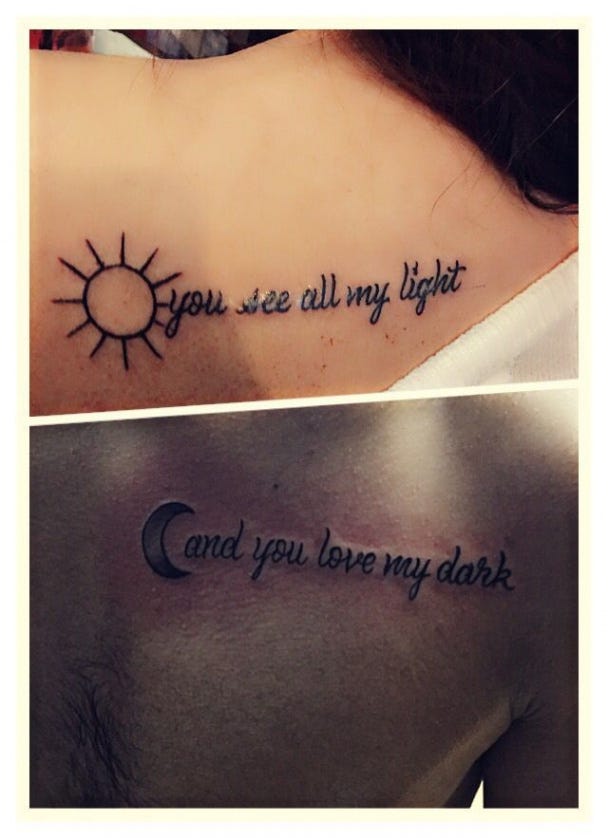 images about Tattoos on Pinterest | Sun Moon The Moon and ... - sun and moon tattoo sayingsbr /
