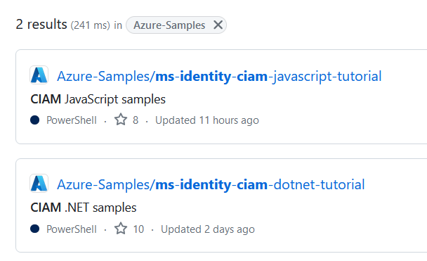Image showing the two samples in Github