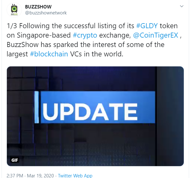 BuzzShow sparks interest from large Venture Capital funds, as reported on BuzzShow’s official Twitter page.