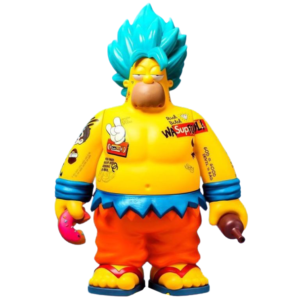 Designer vinyl toy ‘Yel Lowfool’ Homer Simpson by Fools Paradise x ZCWO