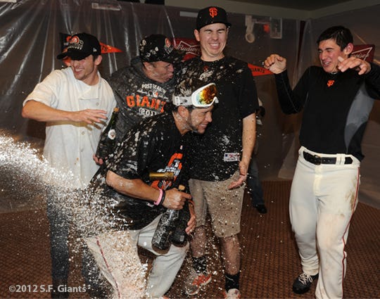 San Francisco Giants NLCS Celebration Photos