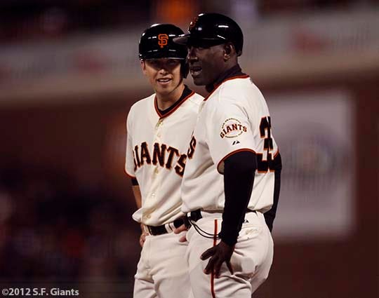 angel pagan, roberto kelly  Giants baseball, Sf giants baseball