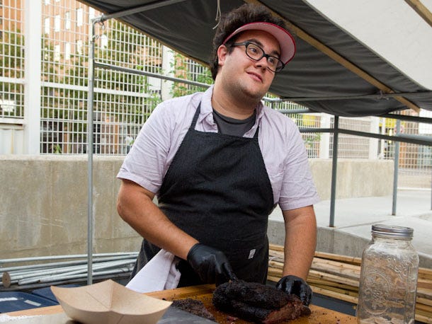 Daniel Delaney of Briskettown at work.