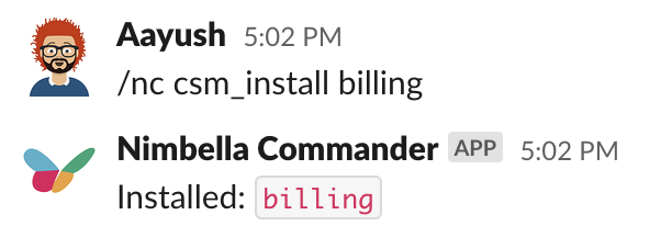 Nimbella Commander digitalOcean billing commandset