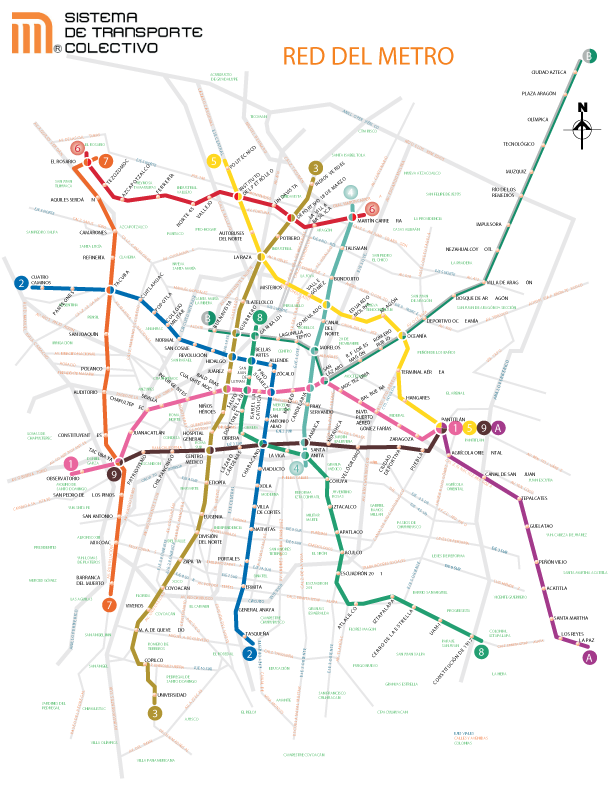 Mexico City's Metro Map