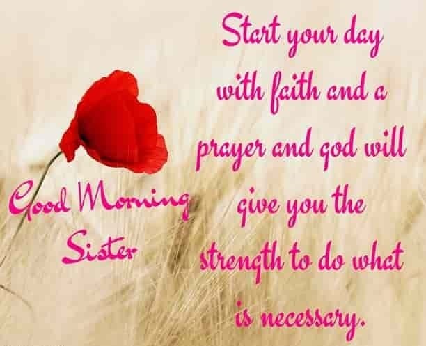 good morning quotes for sister