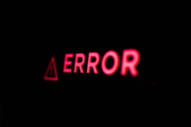 An Error text with error icon as a prefix in red color