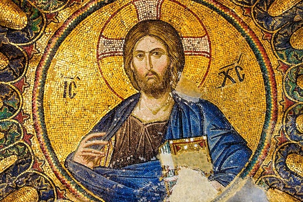 Mosaic of Jesus Christ in Hagia Sophia Istanbul