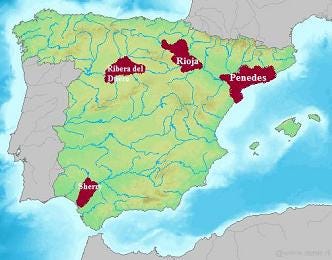 spanish wine, spanish wine regions, spain