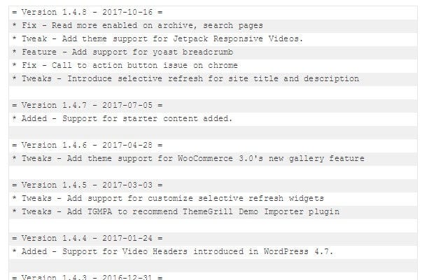 How to Update a WordPress Theme Changelog