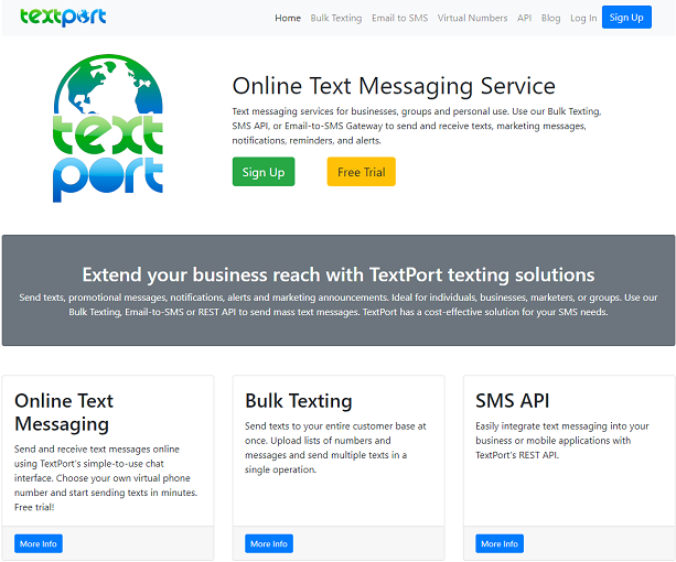 illustration website of TextPort