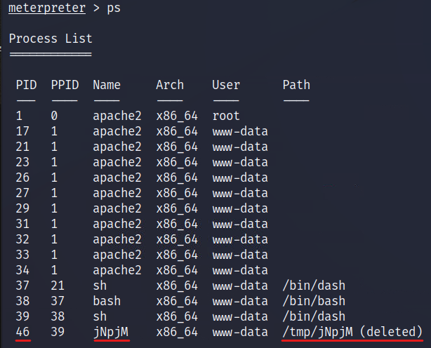 Using the “ps” command in our shell gives a list of the hosts currently running processes.