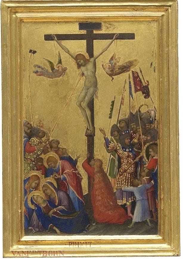 Simone Martini, Christus aan het kruis (De Lanssteek) KMSKA
