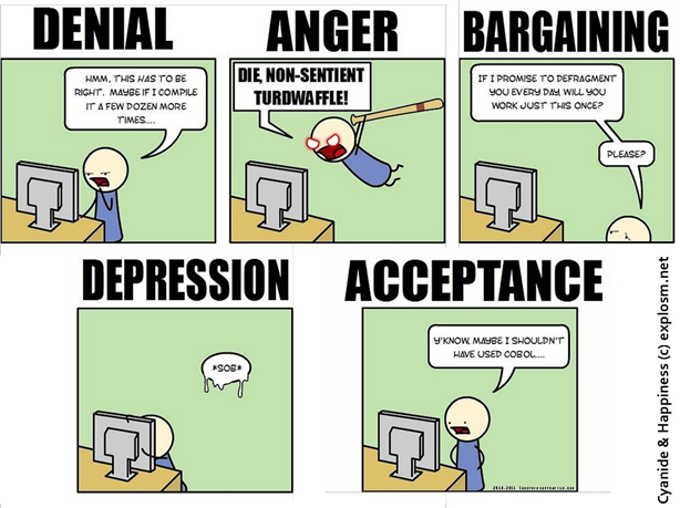 5 stages of debugging