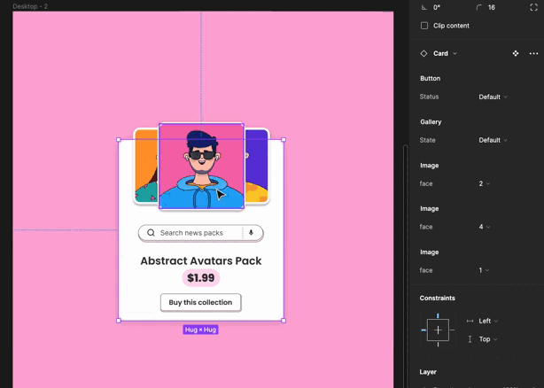 Shows how to test and arrange properties on a component