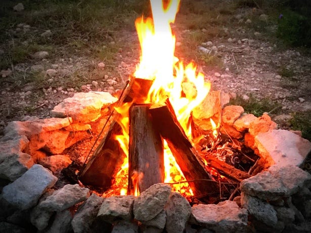 A campfire