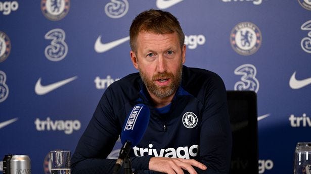 Chelsea manager Graham Potter at a press conference