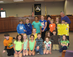 Third-graders from Marlton Elementary School performed skits, sang songs, danced, read poems, and stumped Mayor Randy Brown with riddles during Evesham Township’s annual Arbor Day Ceremony at the Evesham Township Municipal Building on April 24.