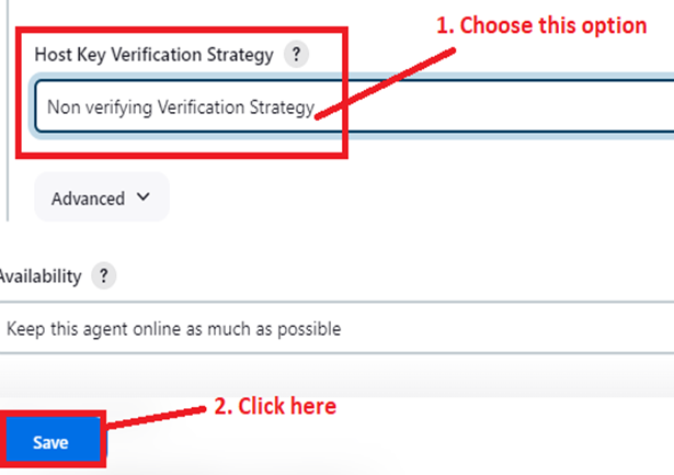 Choose the “Non verifying Verification Strategy” option