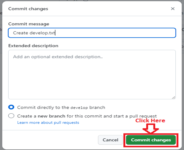 Commit Changes