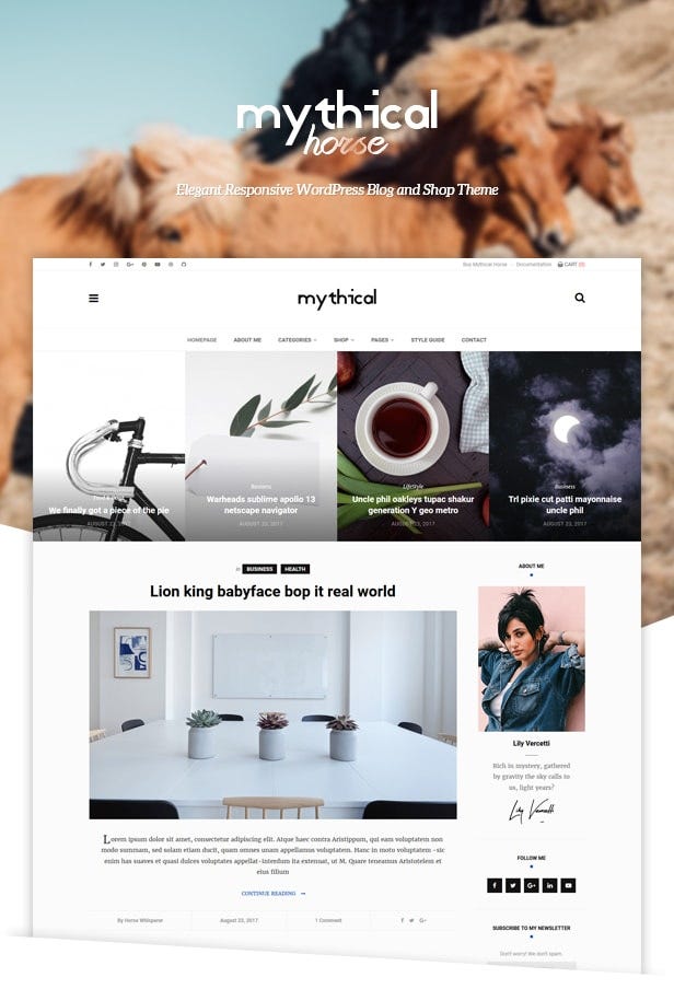 Mythical Horse - Elegant Responsive WordPress Blog and Shop Theme - 5
