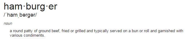 Hamburger Definition